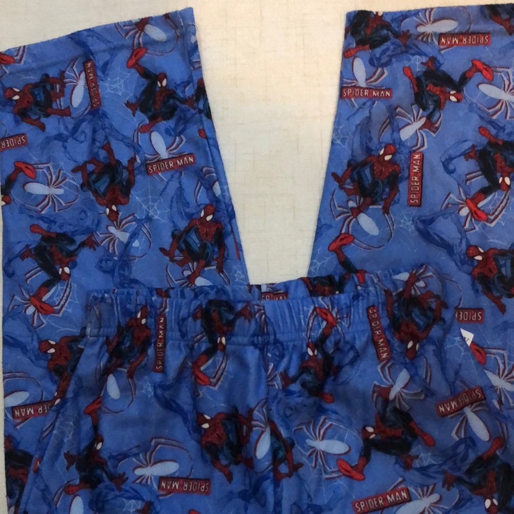 Pajama pants Spiderman boys new size 4/5 polyester flannel inseam 18" Marvel